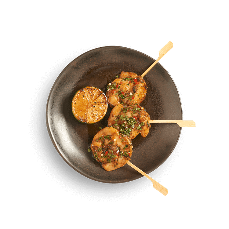 lollipop prawn kushiyaki