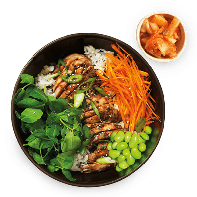 Chicken thigh teriyaki donburi
