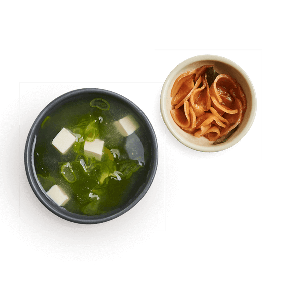 miso soup + asian pickles (vg)