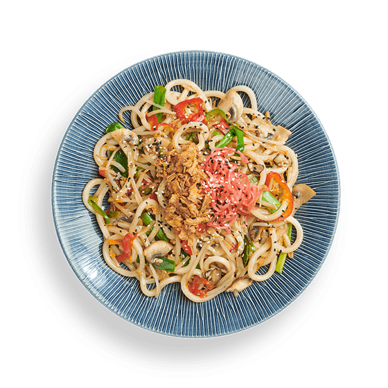 yaki soba yasai | mushroom with udon noodles