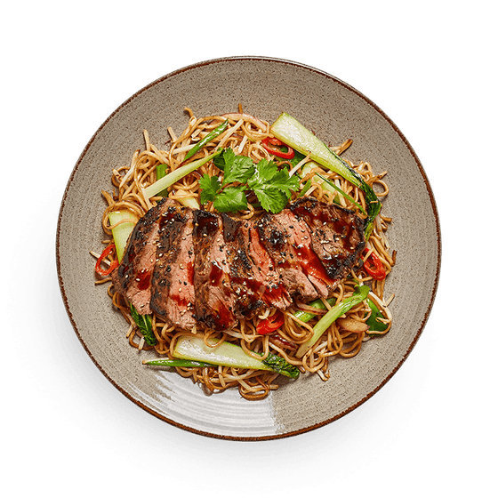 steak teriyaki soba