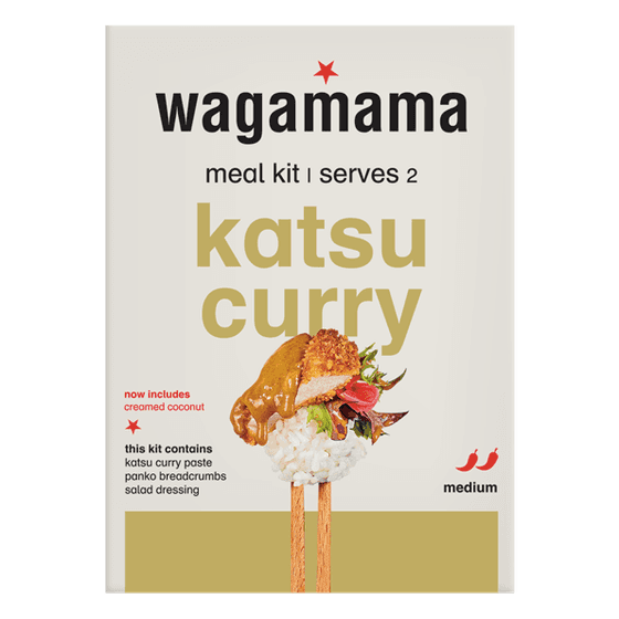 a pack of wagamama katsu curry meal kit